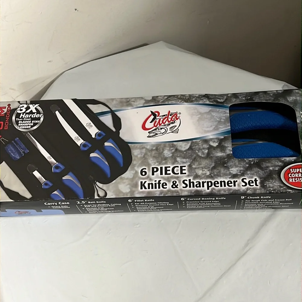 NIB - Cuda 6 Piece Fillet Knife Set - Picture 6 of 9